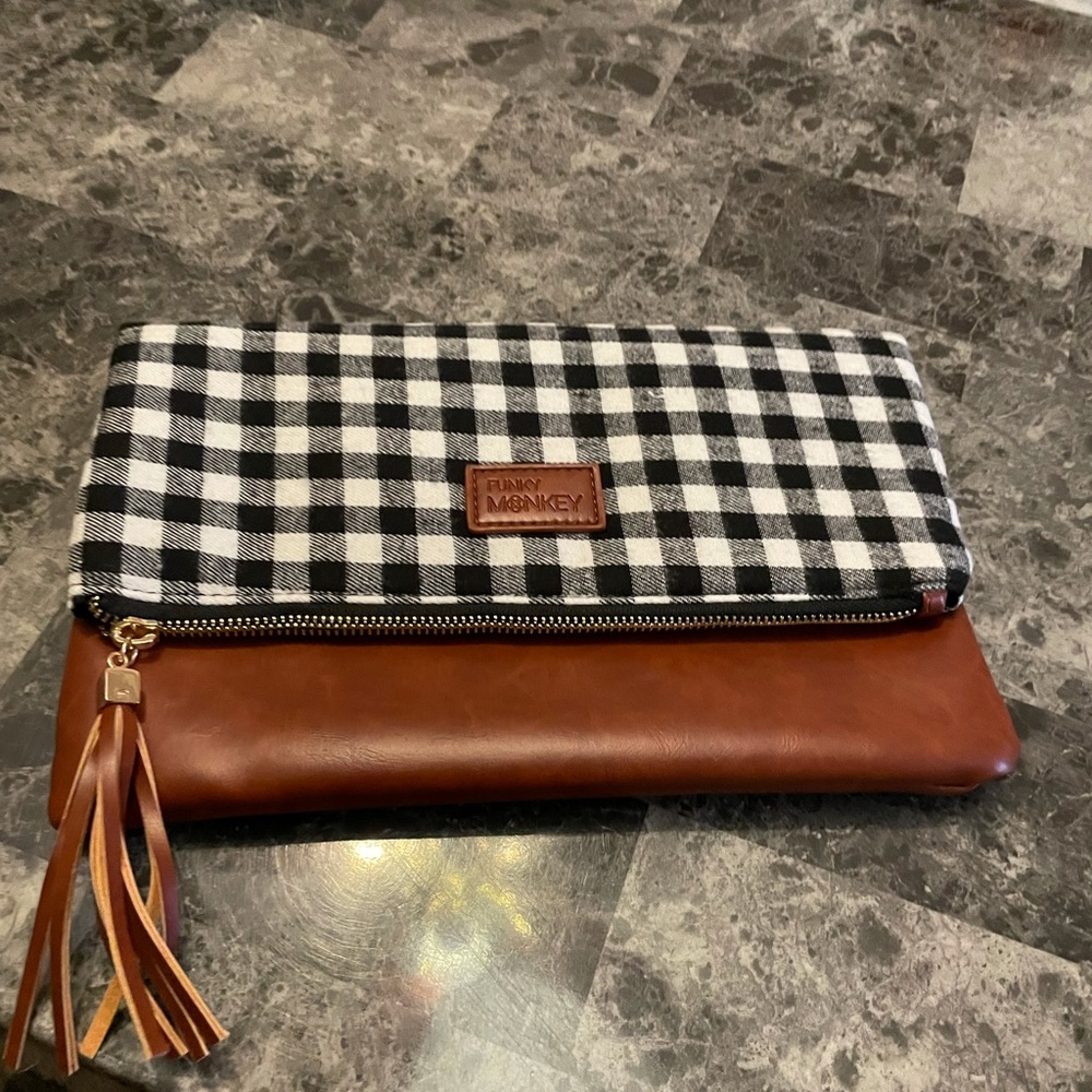New Buffalo print clutch purse